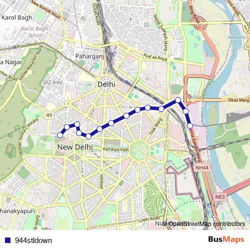 944stldown bus Line Map