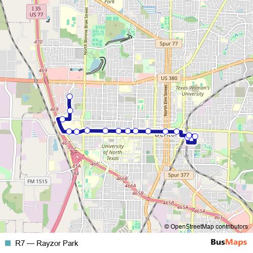 R7 bus Line Map
