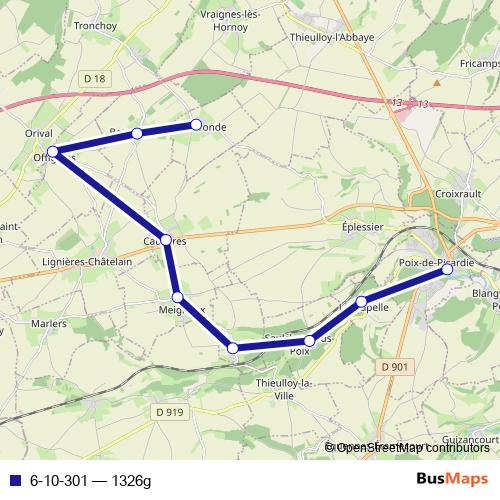 6-10-301 bus Line Map