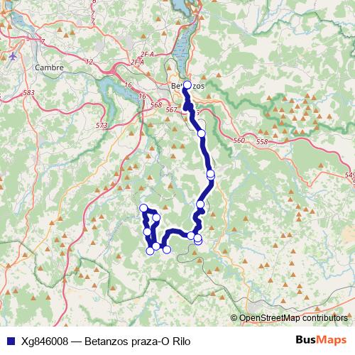 Xg846008 bus Line Map
