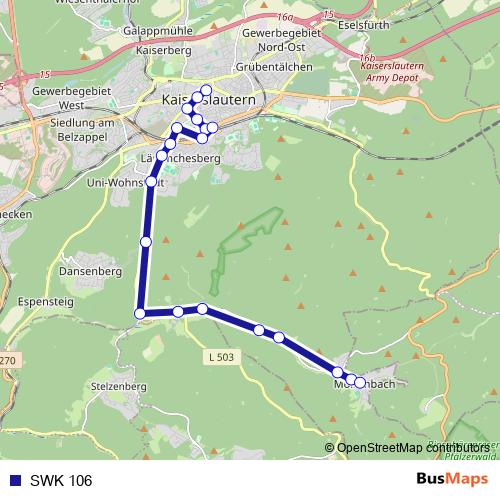 SWK 106 bus Line Map