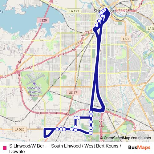 S Linwood/W Ber bus Line Map