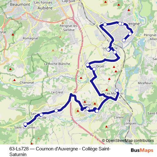 63-Ls728 bus Line Map