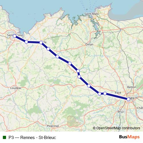 P3 rail Line Map
