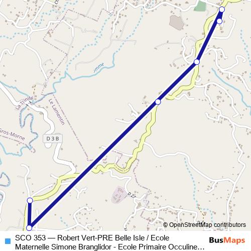 SCO 353 bus Line Map