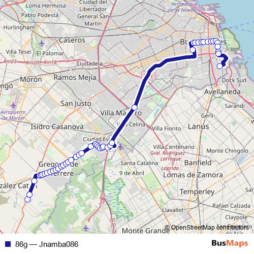 86g bus Line Map