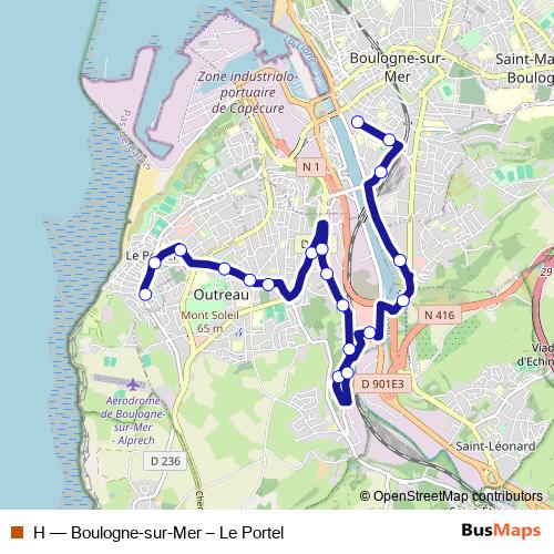 H bus Line Map