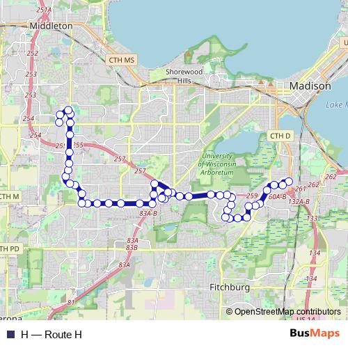 H bus Line Map