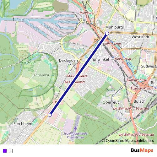 H bus Line Map