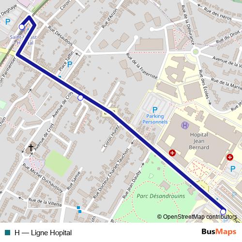H bus Line Map