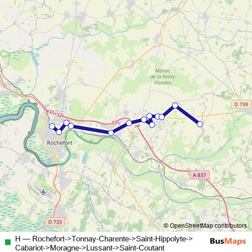 H bus Line Map