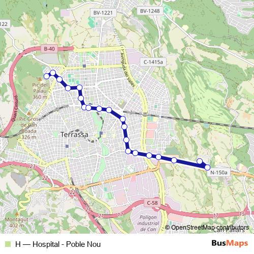 H bus Line Map