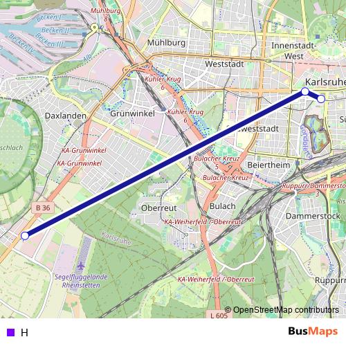 H bus Line Map