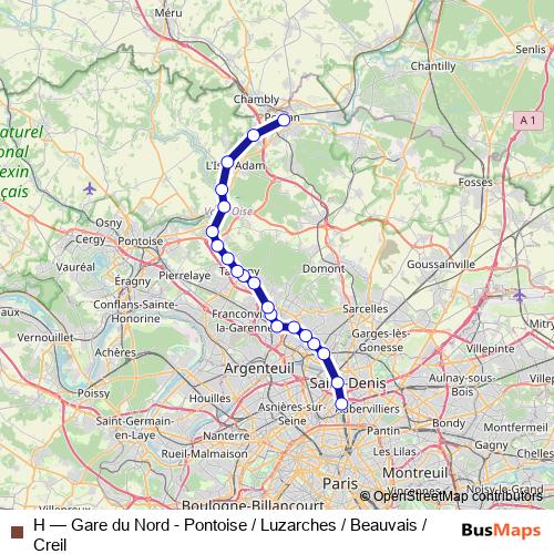 H bus Line Map