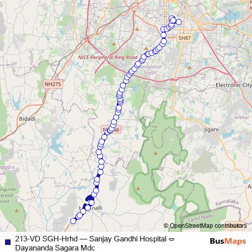 213-VD SGH-Hrhd bus Line Map
