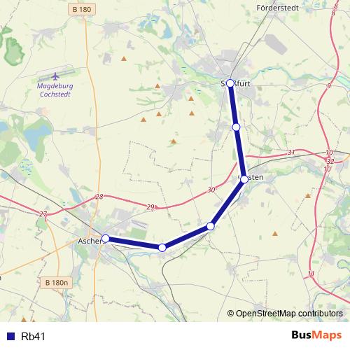 Rb41 bus Line Map