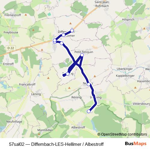 57sal02 bus Line Map