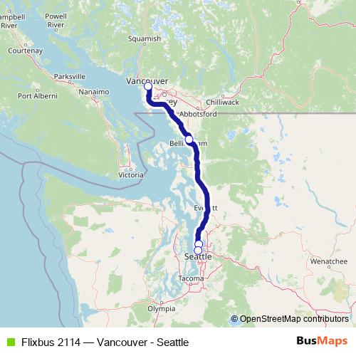 Flixbus 2114 bus Line Map