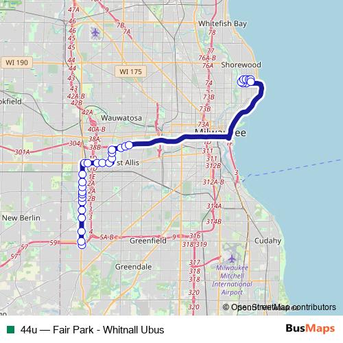 44u bus Line Map