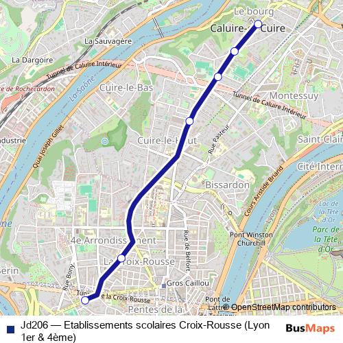 Jd206 bus Line Map