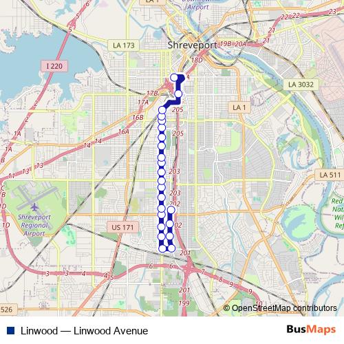 Linwood bus Line Map