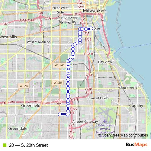 20 bus Line Map