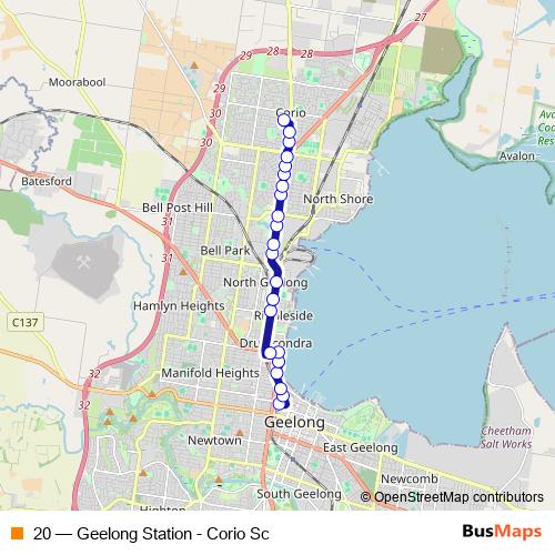20 bus Line Map