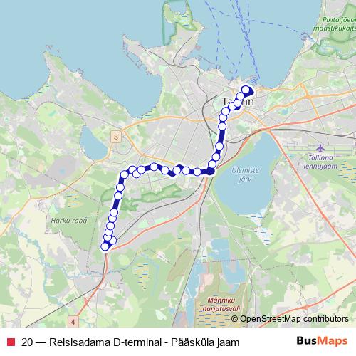 20 bus Line Map