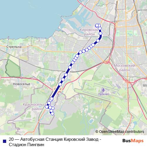 20 bus Line Map