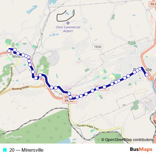 20 bus Line Map