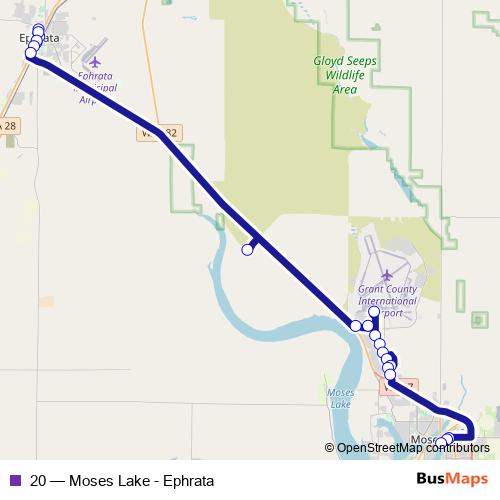 20 bus Line Map