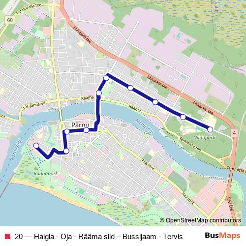 20 bus Line Map