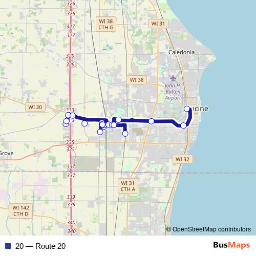 20 bus Line Map