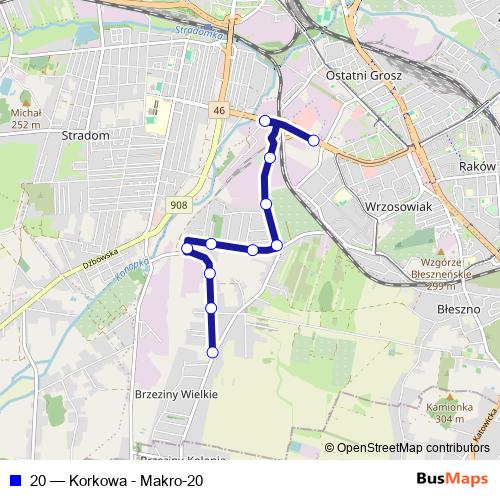 20 bus Line Map