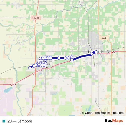 20 bus Line Map