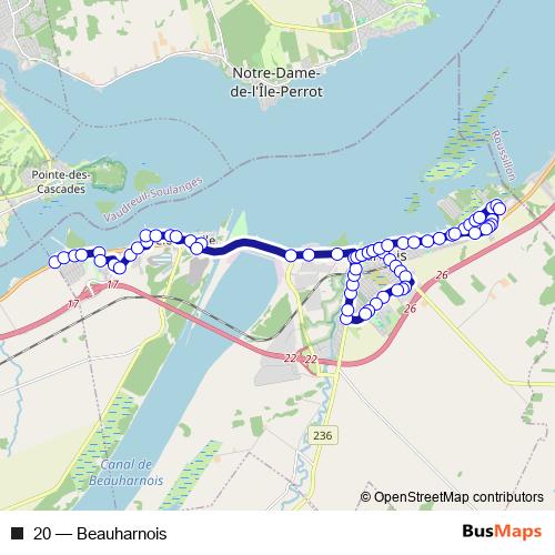 20 bus Line Map