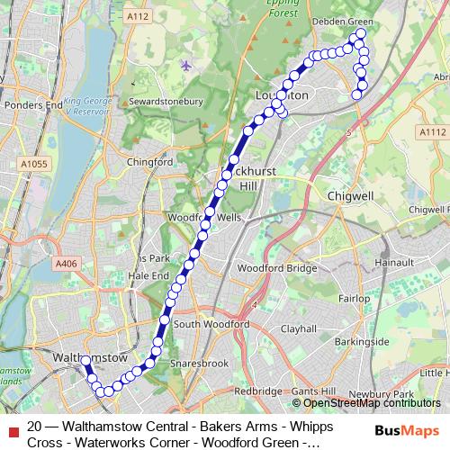 20 bus Line Map