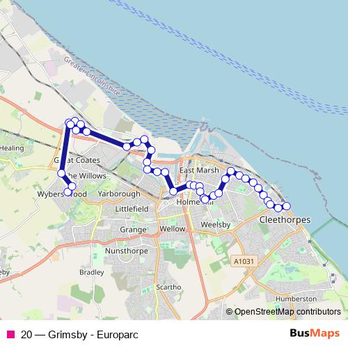 20 bus Line Map