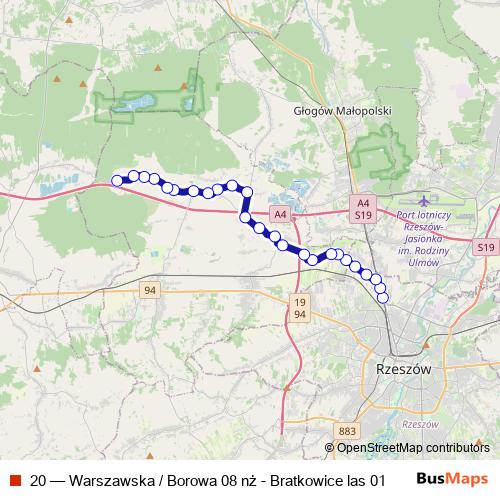 20 bus Line Map