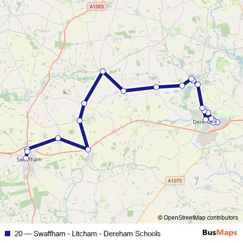 20 bus Line Map