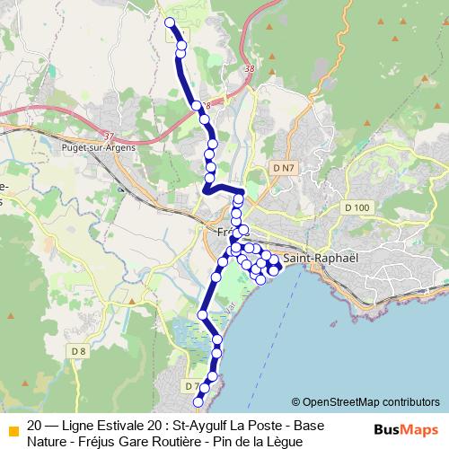 20 bus Line Map