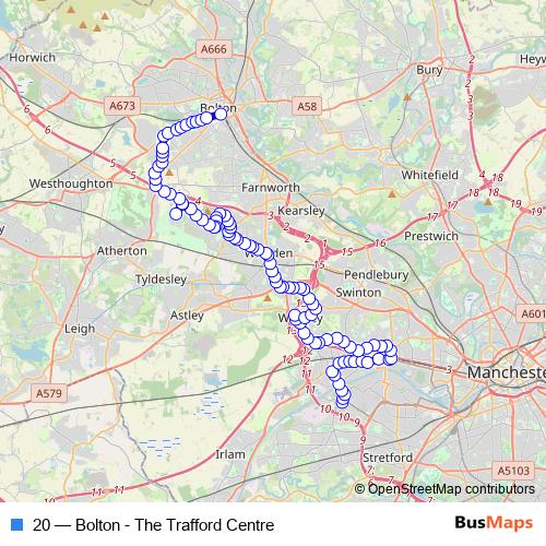 20 bus Line Map