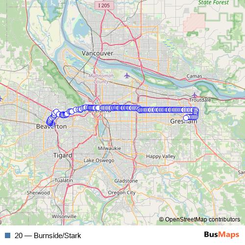 20 bus Line Map