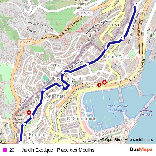 20 bus Line Map