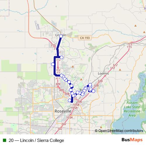 20 bus Line Map