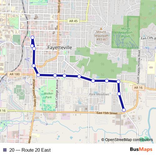 20 bus Line Map