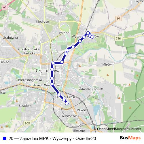 20 bus Line Map