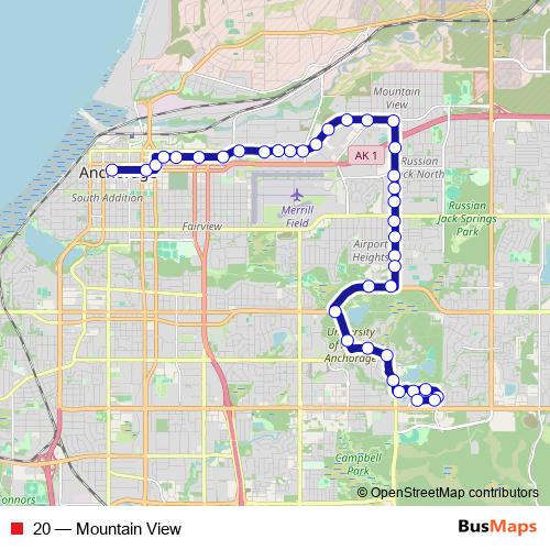 20 bus Line Map