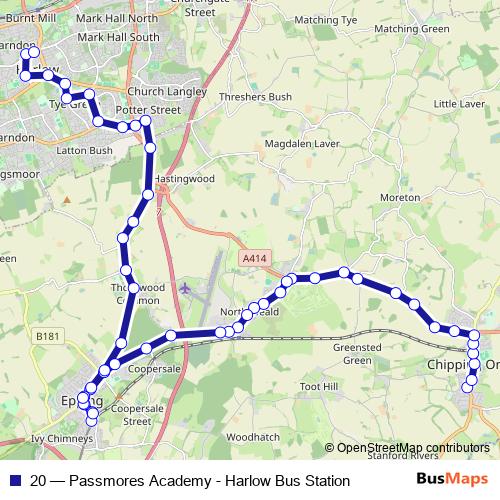 20 bus Line Map