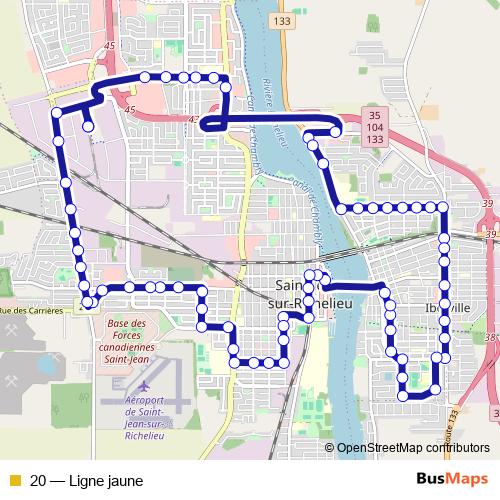 20 bus Line Map